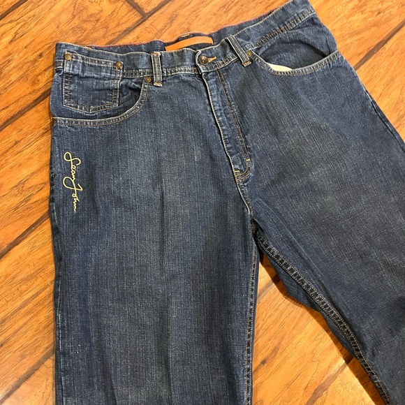 Sean John mens jeans tag 34 (35x34) blue cotton baggy Relaxed Straight hip hop - Picture 2 of 12